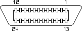 IEEE 488 24 PIN FEMALE CONNECTOR